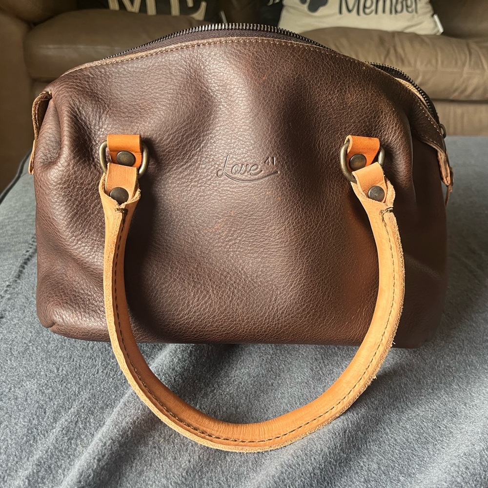 Love 41 - Medium Tumbled Leather Duffle Purse